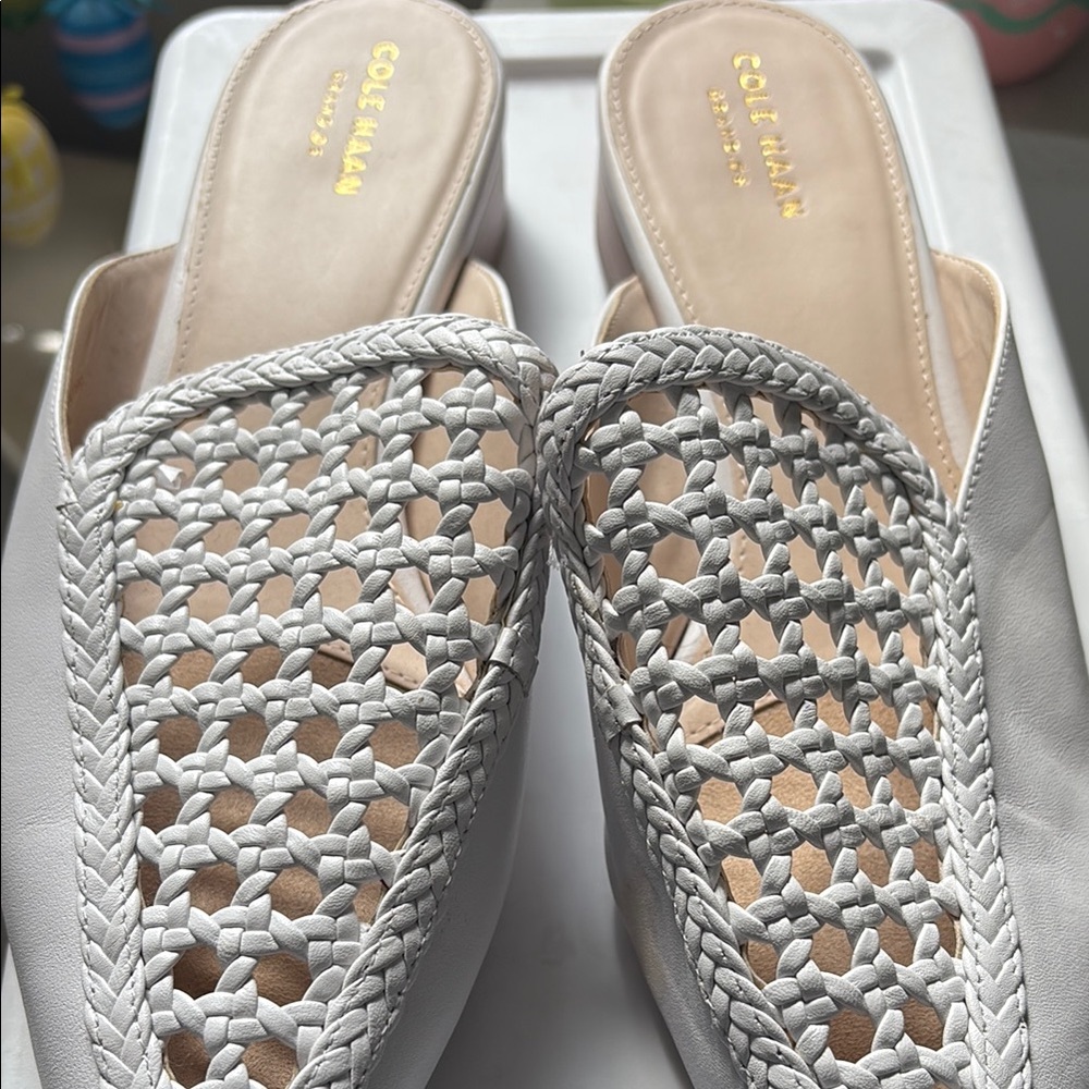 Cole Haan Women's White Slip-On Shoes